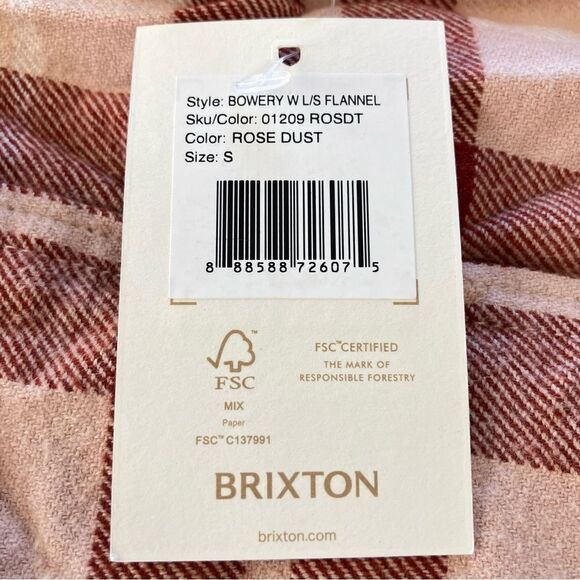 Brixton Boxy Cropped LS Flannel* - Picture 6 of 11